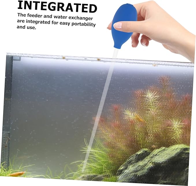 Portable Coral Feeder and Water Changer Tool for Fish Tank Easy Use Aquarium Cleaning and Maintenance Device Lightweight Siphon Pump for Healthy Aquarium Ecosystem
