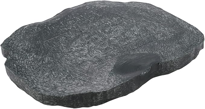 Ejoyous Reptile Rock Food Dish Water Bowl, Resin Terrarium Feeder Feeding Bowl for Tortoise Lizard Amphibian Hermit Turtles (M)