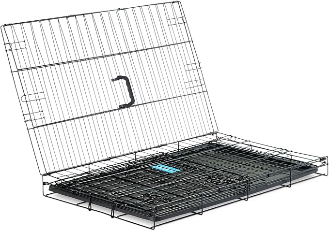 Carlson Pet Products Single Door Metal Dog Crate, Medium 30" Dog Crate for Medium Dogs & Puppies, Foldable Collapsible Dog Kennel with Removable Tray, Portable Wire Dog Cage for Training & Travel