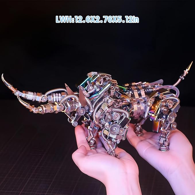 Adult 3D Metal Puzzles Bison Metal Model Kits 3D Metal Puzzles Mechanical Bulls Building Blocks Difficult DIY Assembly - High-end Gifts for Men