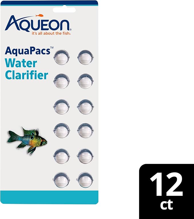 Aqueon AquaPacs Water Clarifier 12 Pack, 10 Gallon