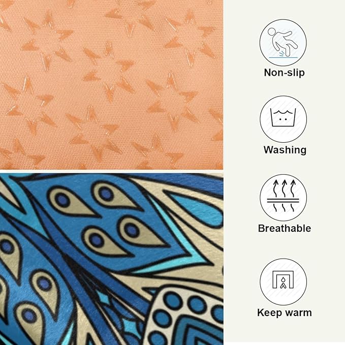 Pet Bed Bohemia Floral Dog Bed Mat Absorbing Non Slip Pad Pet Sleeping Mat for Small, Medium, and Large Dogs Puppy Cat 36 in x 24 in