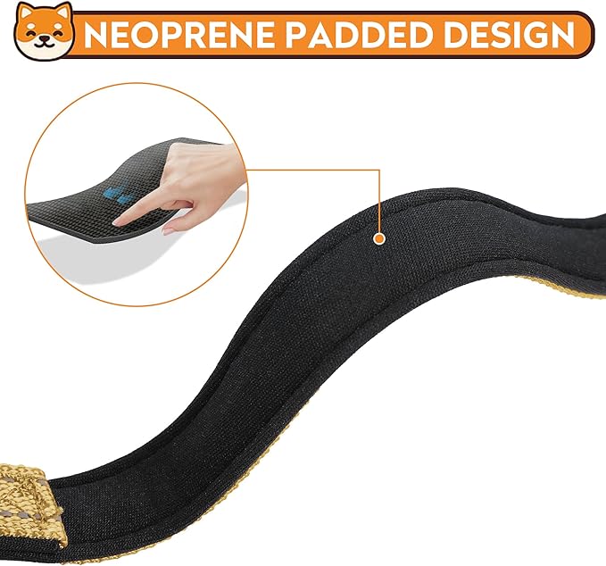 Reflective Dog Collar, Adjustable Soft Neoprene Padded Nylon Pet Collars with Buckle for Extra Large Dogs, Khaki,XL