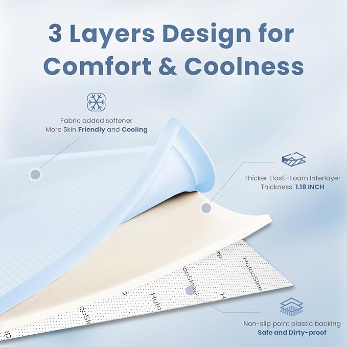 Baby Play Mat for Summer, 1.3 Thick Extra Large Memory Foam Cooling Floor Tummy Time Mat, Soft & Breathable, Non-Slip Rectangular for Toddlers’ Playtime & Rest(Light Blue,79"x118")