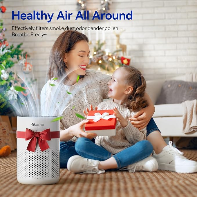 Air Purifiers for Bedroom Home with H13 True HEPA Filter, 20dB Quiet Air Cleaner for Pets Hair Dander Odor, Smoke Dust Pollen, Aromatherapy Function, White