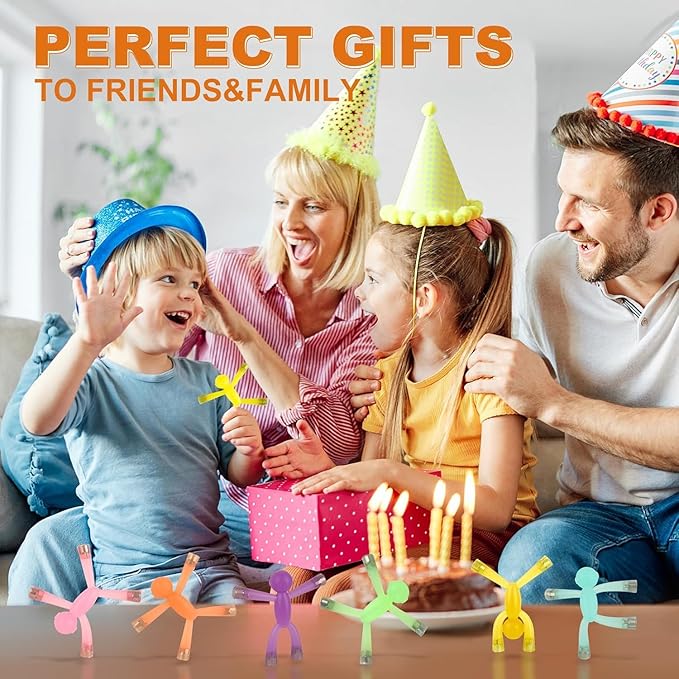 Magnetic Men, Whimsical and Colorful Humanoid Magnetic People Toys, 4pcs, Synthetic Resin