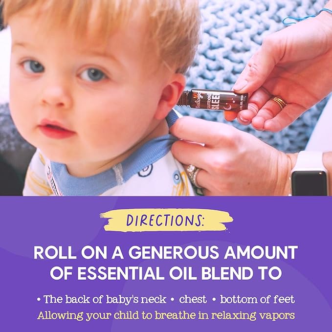 Oilogic Slumber & Sleep Roll-On Essential Oil for Babies & Toddlers - Gentle Aromatherapy Essential Oils, Mess-Free Comfort & Wellness Blends - Pediatrician-Tested Safe for Baby, .2 Fl Oz
