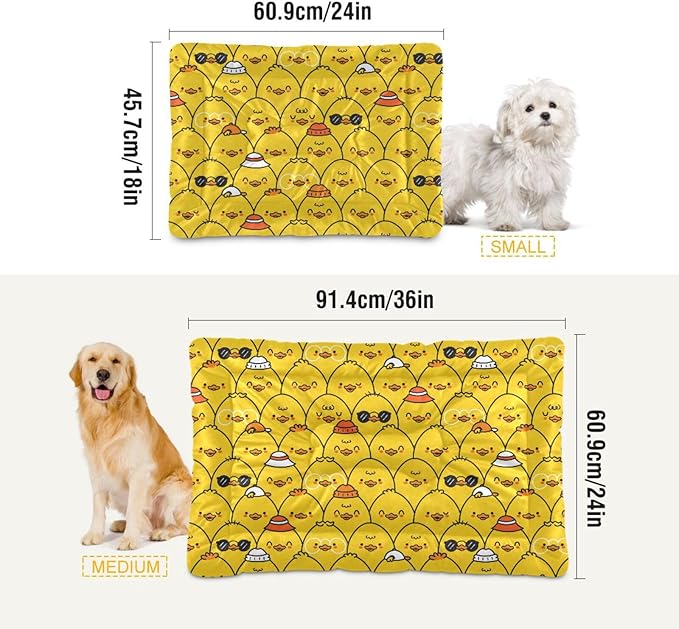 Cute Funny Ducks Pet Bed Cute Dog Bed Mat Absorbing Non Slip Pad Pet Sleeping Mat for Small, Medium, and Large Dogs Puppy Cat 24 in x 18 in