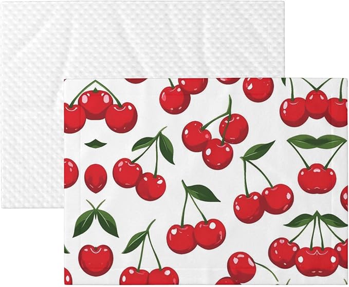 Cherry Print Soft Plush Pet Blanket, Washable Dog Blanket, Cat Fleece Throw, Puppy Bed Crate Mat & Sofa Couch Protector - Medium