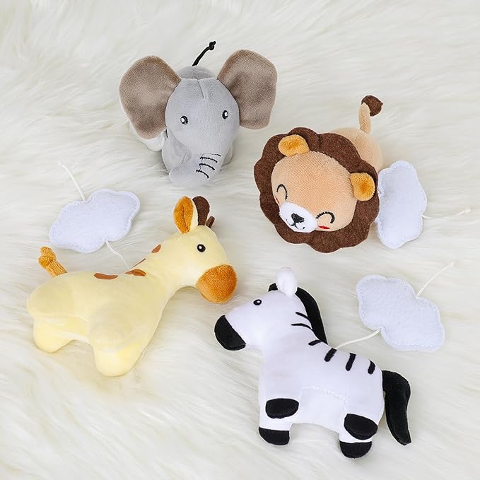 Animals Crib Mobile for Boys & Girls - Safari Baby Mobile for Crib with Upgraded 3-Mode Music Box, Nursery Mobiles, Fits Standard Cribs