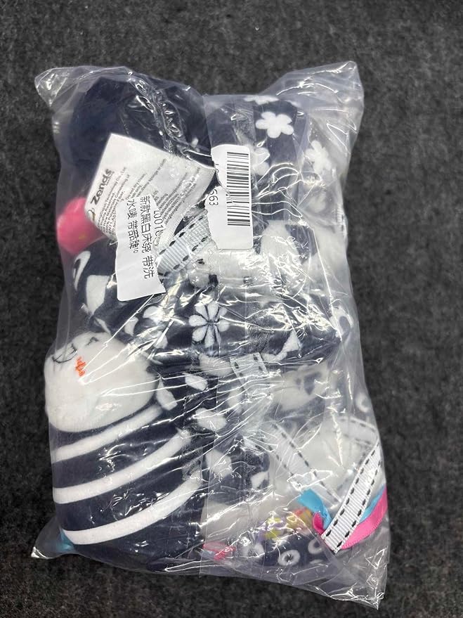 Spiral Car Seat Toys for Babies, 0-6 Months Stroller Pram Activity Hanging Toys High Contrast Black and White Sensory Toy, Newborn Soft Plush Travel Toy for Newborn Boys Girls Gift