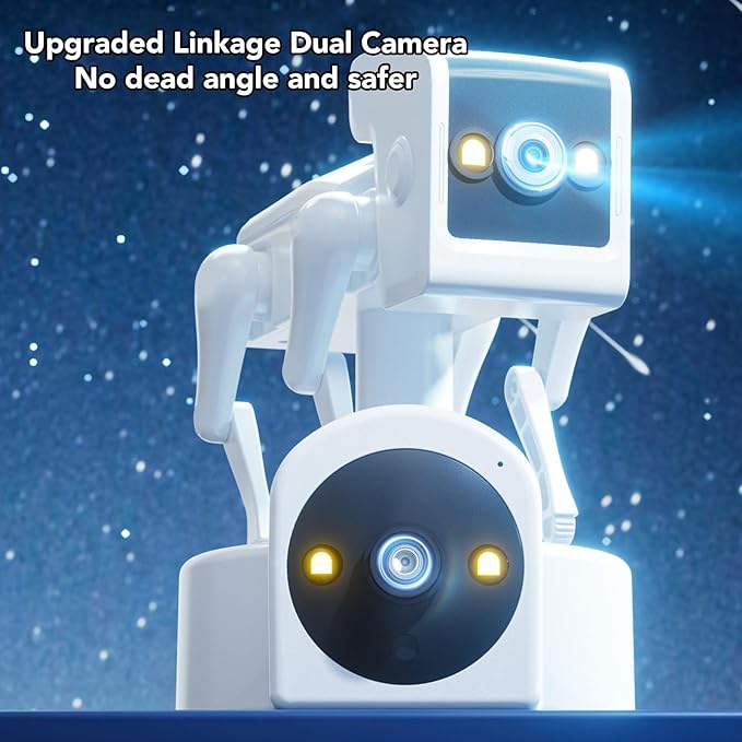 Denash Pet Camera Indoor,1080P Pet Smart Security Cameras,5G WiFi Dog Robot Camera with 360 Rotating Security Cameras Support AI Detection