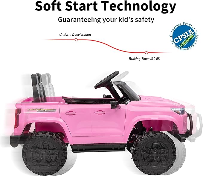 24V 10Ah Ride on Toy for Big Kids, 4WD 2 Seater Electric SUV Kids Car to Drive w/Remote Control, 4x200W Motors - Pink