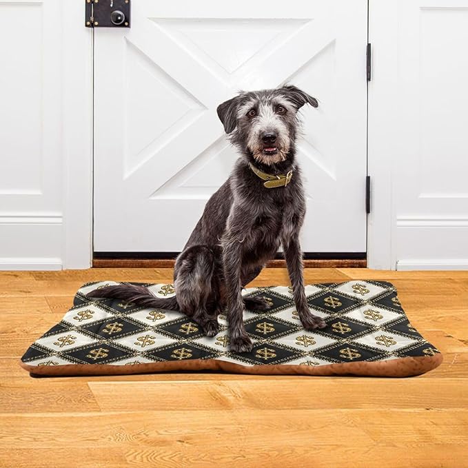 Black White Dollar Sign Pet Bed Cute Dog Bed Mat Absorbing Non Slip Pad Pet Sleeping Mat for Small, Medium, and Large Dogs Puppy Cat 24 in x 18 in