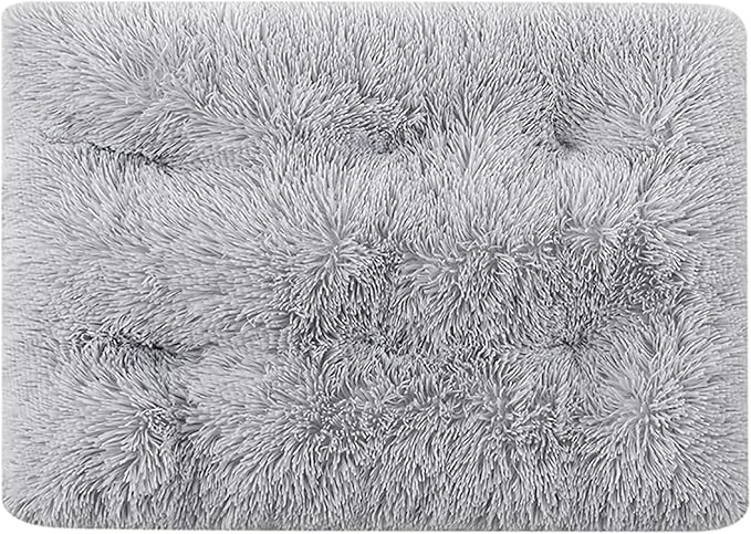 Dog Crate Mat, Dog Bed for Large Dogs, Comfy Fluffy Kennel Pad Anti-Slip for Dog beds & Furniture, Quilted Dog Bed for Pets for Medium/Small Dogs Cats (Color : Gray 2, Size : 48x33)