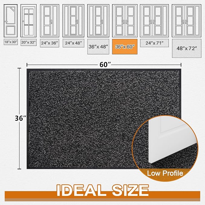 Mibao Front Door Mat Indoor Entrance, Welcome Mat