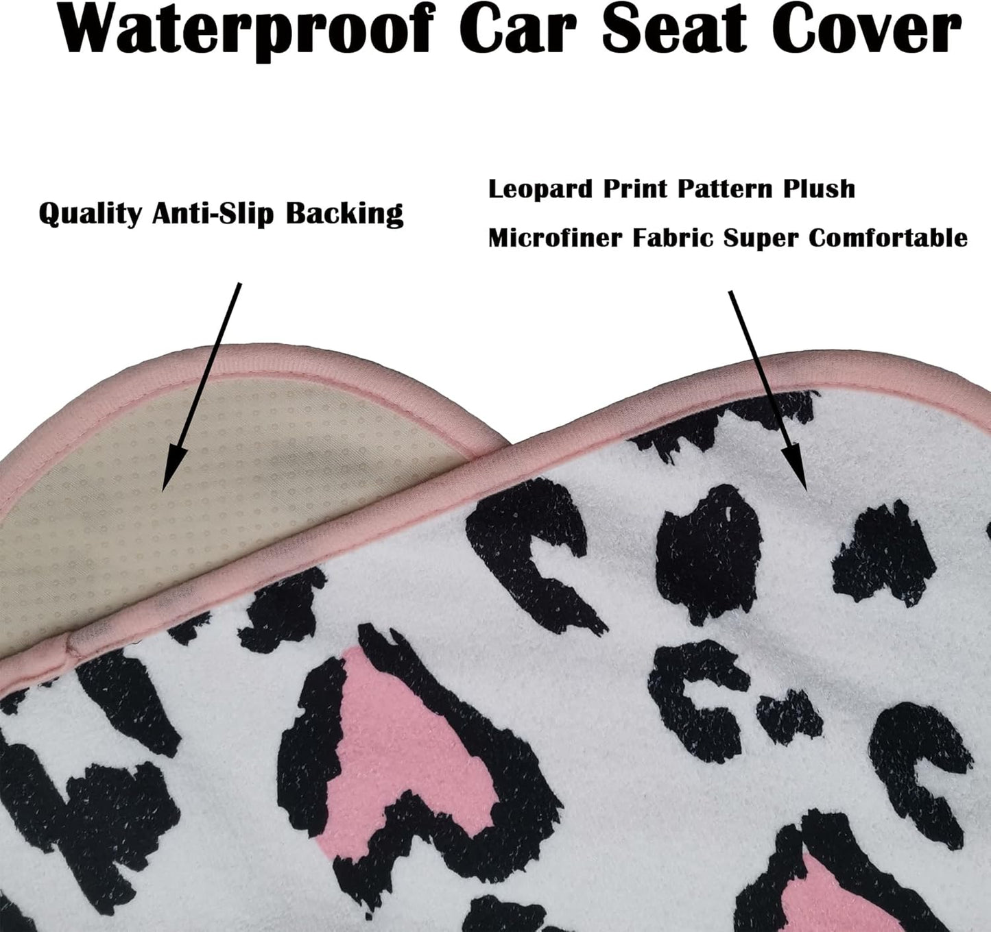 Car Seat Cover Protector Front Seats,for Gym Workout,Running,Swimming,Beach and Hiking,Waterproof Sweat Towel Bucket Seat Covers for Cars SUV Trucks (Leopard Print, 1Pcs)