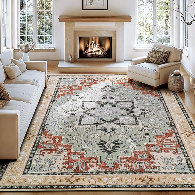 Lofus 9x12 Area Rugs for Living Room, Machine Washable Area Rug, Soft Large