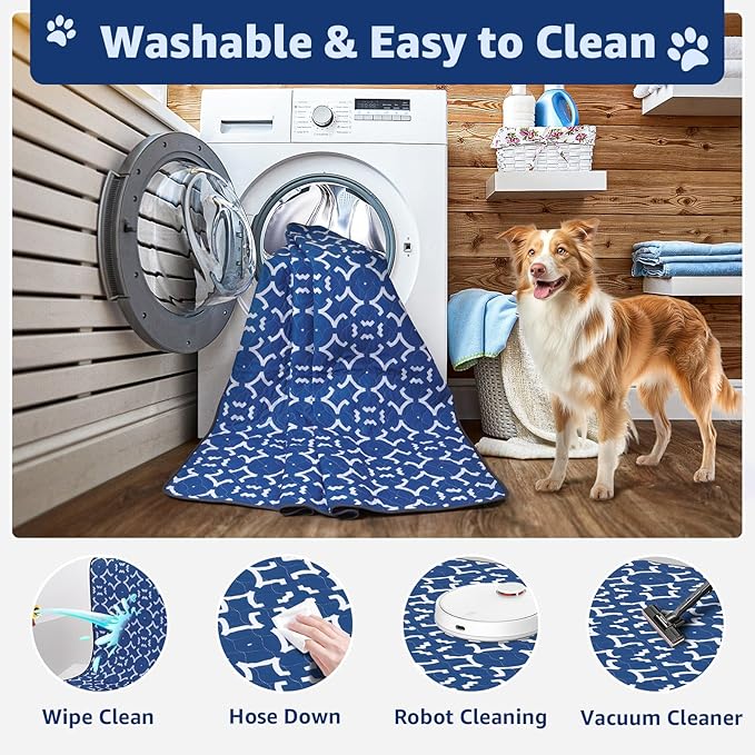 LOOBANI Washable Pee Pads for Dogs 36"x 36": 2 Pack Super Absorbent Reusable Puppy Pads Leakproof Whelping Pad Dog Playpen Mat, Waterproof Non-Slip Dog Training Pads for Floor, Crate, Potty
