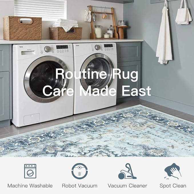 Lofus 9x12 Area Rugs for Living Room, Machine Washable Non-Slip Area Rug