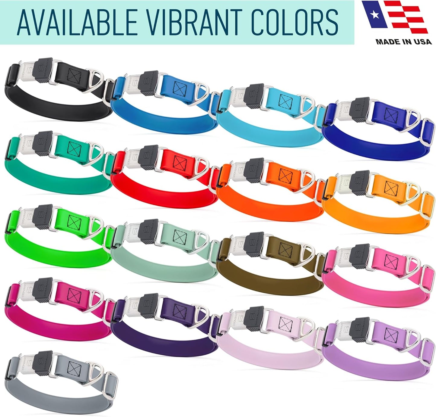 Dogline Biothane Waterproof Dog Collar with Herm Sprenger Stainless Steel Quick Release Buckle – Heavy Duty Tactical Durable Collar for Dogs – Comfortable and Safe Pet Collar, W 1" L 15-25", Black