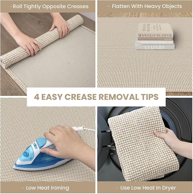 IOHOUZE Washable Exrea Long Hallway Runner Rug 3x16 Non Slip Rubber Backed
