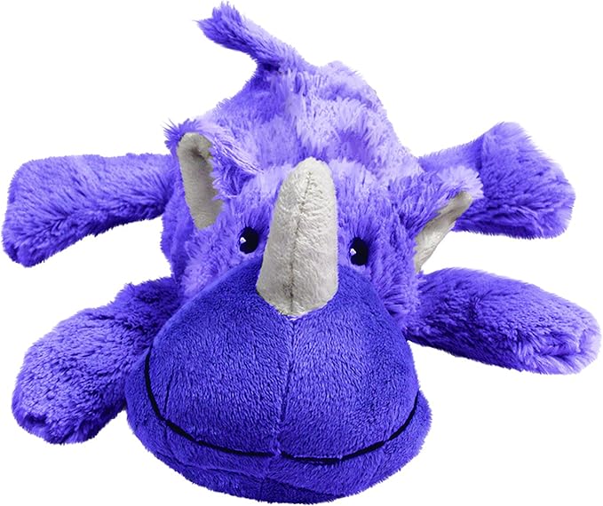 KONG - Cozie Rosie Rhino - Indoor Cuddle Squeaky Plush Dog Toy - for Small Dogs