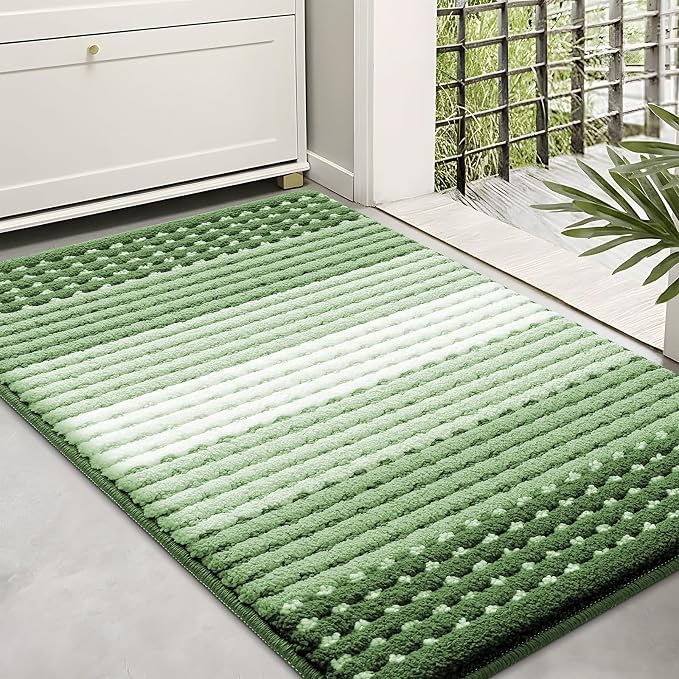 Kitinjoy Indoor Outdoor Door Mat, 36x24 Non-Slip Absorbent Dirt Trapper