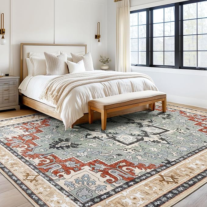Lofus 5x7 Area Rugs for Living Room and Bedroom, Machine Washable Rug for