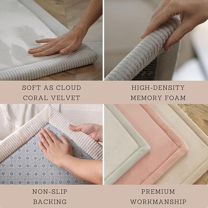 Premium Baby Playmat for Floor 60" x 80" Dark Gray – Cloudsoft Coral Velvet Memory Foam Rug for Crawling – Non-Slip, Water-Resistant, Non-Toxic, Easy-Care Muscle Mat – Thick Play Mat for Baby