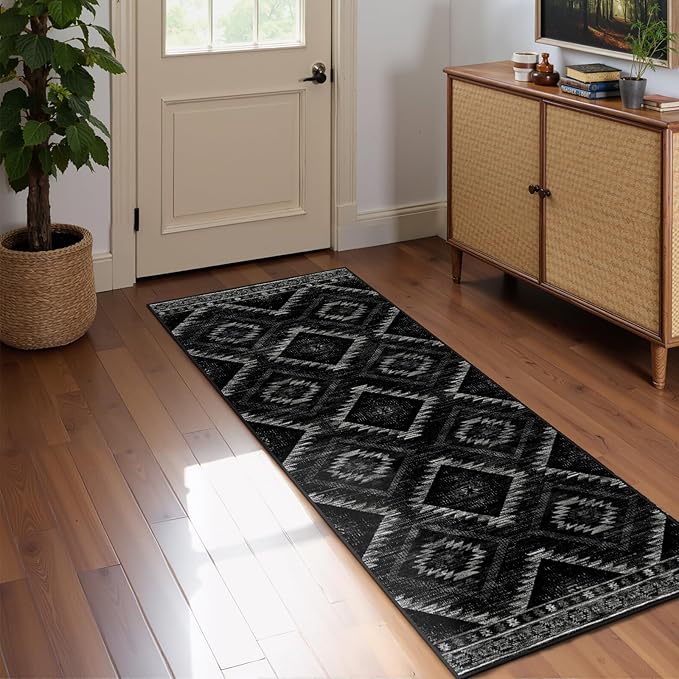 BESTSWEETIE Area Rug 2x6 Rug Machine Washable Non-Slip Low Pile Print Pattern