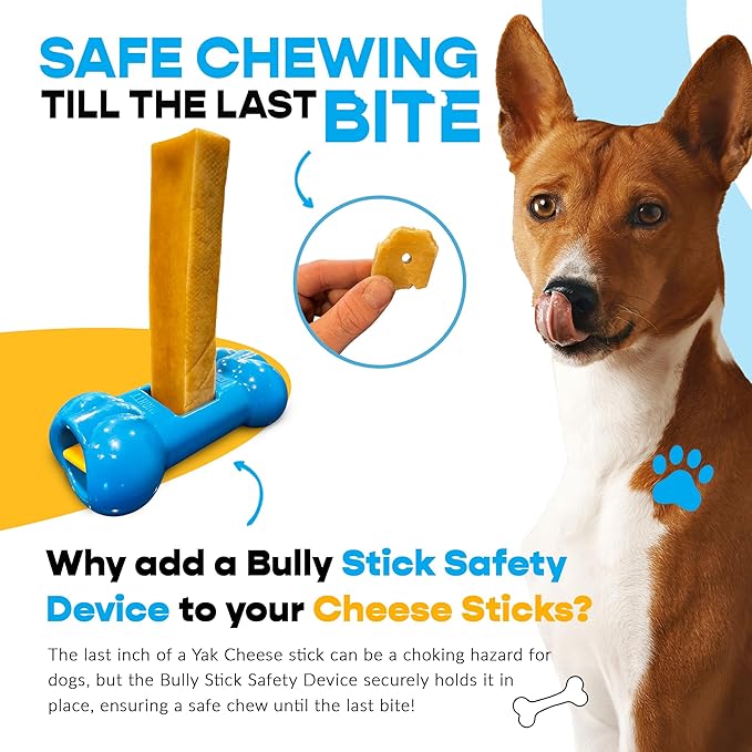 Yak Chew Holder Pack, Small (4 Pieces) - Includes Yak Cheese Holder for Safe, Secure and Smarter Chewing. Also a Bully Stick Holder Too!