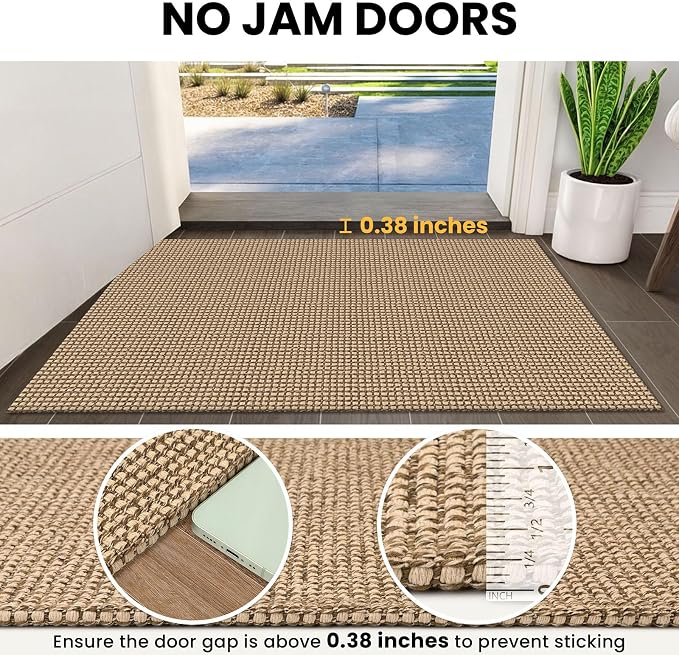 IOHOUZE Washable Runner Rug 2x10 Non Slip Rubber Backed Long Hallway Runner