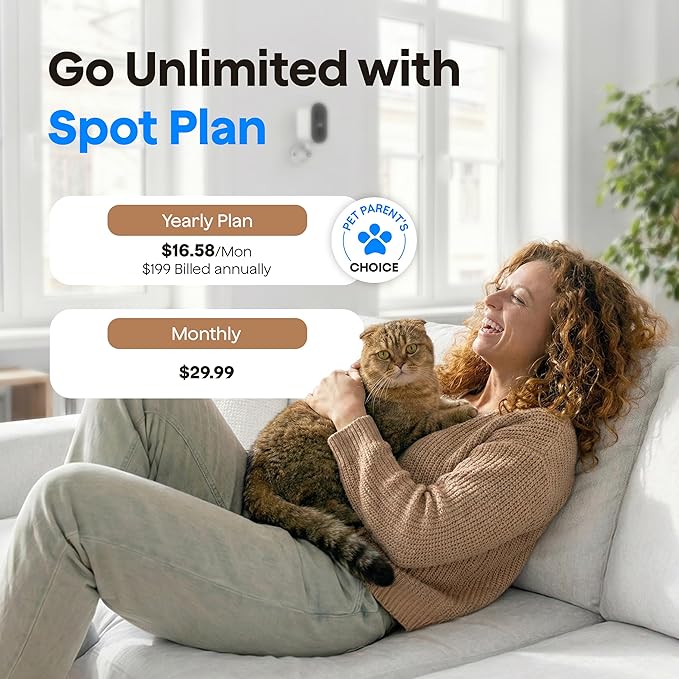 Waggle Pack of 2 4G LTE Security Camera for RV, No Wi-Fi Needed, 2K HD, 300° Pan, 9000mAh Battery, PIR & AI Human Detection, Siren Alarm, Indoor/Outdoor Cam for Camping/Travel, Subscription Required
