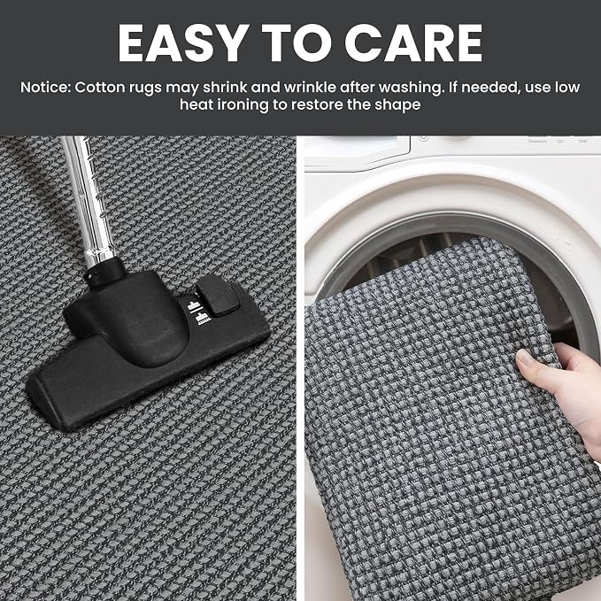 IOHOUZE Washable Runner Rug 3x12 Non Slip Rubber Backed Extra Long Hallway
