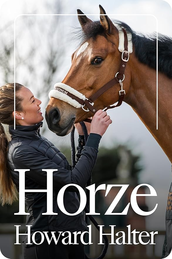 HORZE Howard Soft Fleece Padded Adjustable Polyester Horse Halter - Dark Brown - Pony