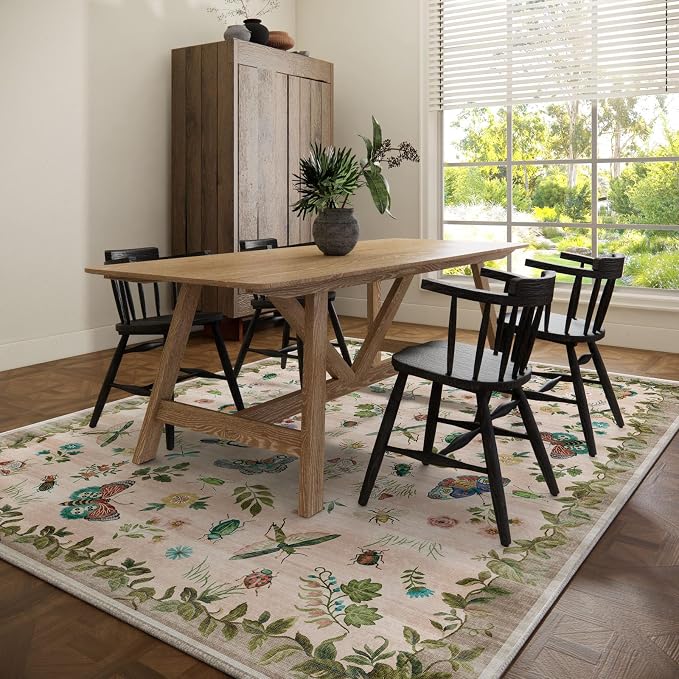 Machine Washable Rugs for Living Room: 9x12 Area Rugs Vintage Rugs Stain