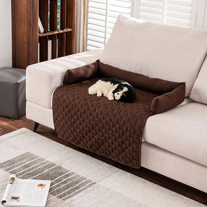 Dog Bed Cover & Couch Protector - Anti-Slip & Waterproof Pet Pad, Cozy Nest for Dogs, Ideal for Sofa, Bed & Car Seat Cushion - Furniture Protector Dark Gray 2XL