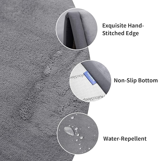 Baby Play Mat for Floor,1.3" Thick Elasti-Foam 74×50 Playpen Mat for Toddlers Infant kids,Water-Repellent Soft Coral Velvet for Tummy Time, Non-Slip Backing for Crawling,Tatami Style(Dark Grey)