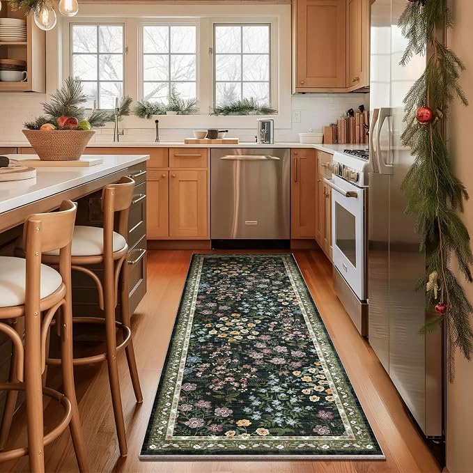 Machine Washable Rug Runners for Hallways: 2'6"x8' Kitchen Rugs Stain Resistant