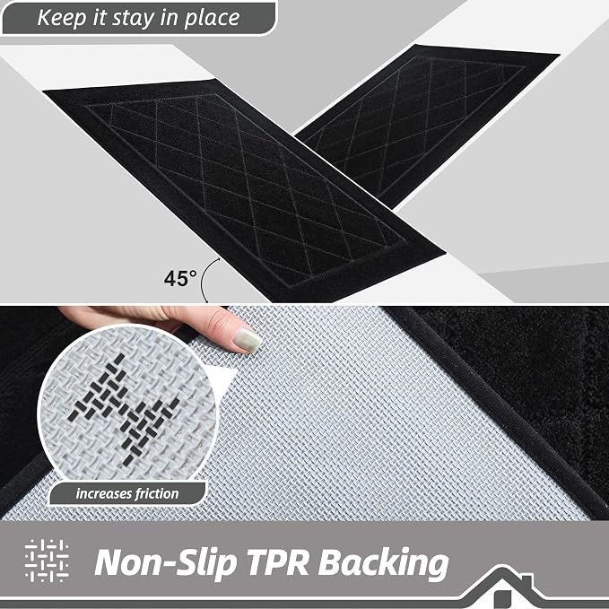 BEQHAUSE Dirt Trapper Door Mat 32" x 48", Doormat Non-Slip Entryway Rugs