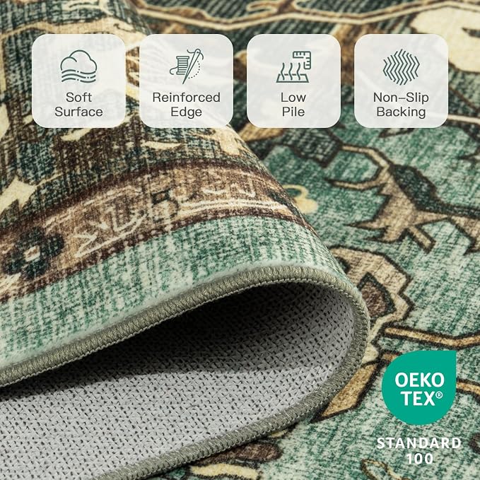 Lofus 8x10 Area Rugs for Living Room, Washable Area Rug, Rugs for Bedroom