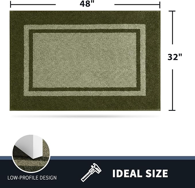 PURRUGS Dirt Trapping Door Mat 32" x 48", Non-Slip Machine Washable Entryway Rug