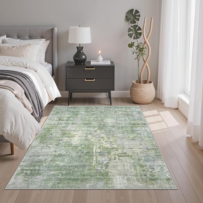 Soalmost Area Rugs 4x6 for Living Room, Vintage Washable Rugs for Dining Room