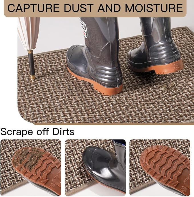 YDKGL Door Mat 17x30, Door Mat Indoor Entrance Dirt Resistant and Absorbent