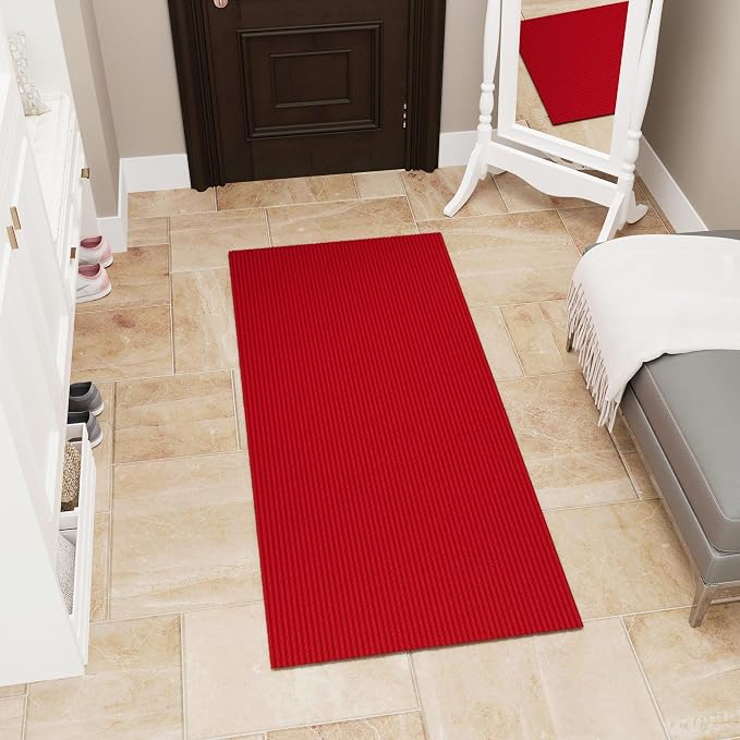 Ottomanson 3'11" x 4' Mud Mat Entryway Rug Scraper Doormat
