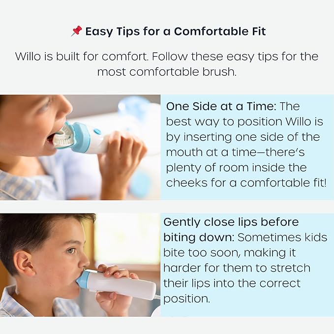 Willo Fully Automatic Kids U-Shaped Electric Toothbrush - 2 Brushing Timers, Deep-Cleans, Consistent Results, Eliminates Brushing Mistakes - Minty Mist (Large - Kids Ages 12+ Years)