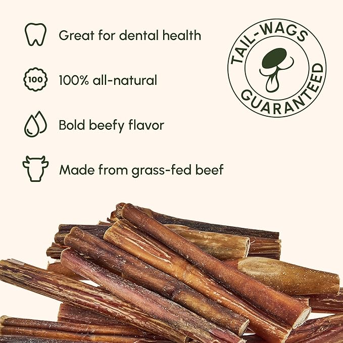 Downtown Pet Supply USA Sourced Bully Sticks for Dogs - Grass-fed Beef Chews, Low-Odor & Rawhide-Free, Long Lasting Dog Treats - Healthy, Safe & Delicious Chews (12" 30 Pack)