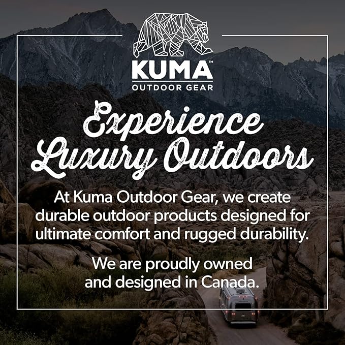 Kuma Outdoor Gear Lazy Bear Dog Bed with Carry Bag, Ultimate Portable Luxury Outdoor Dog Bed for Camping, Glamping & Outdoor Adventures (Sierra/Black)