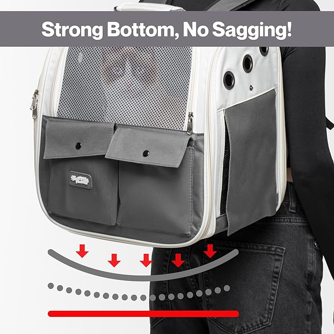 Pet Carrier Backpack for Cats & Dogs up to 22 LBS – Airline Approved Cat Carrier Bag – Ventilated Design for Travel, Hiking & Vet Transport